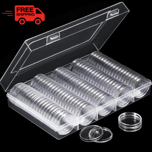 100pcs clear coin - coin, capsule