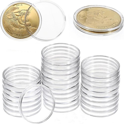 Clear acrylic coin - acrylic, capsule