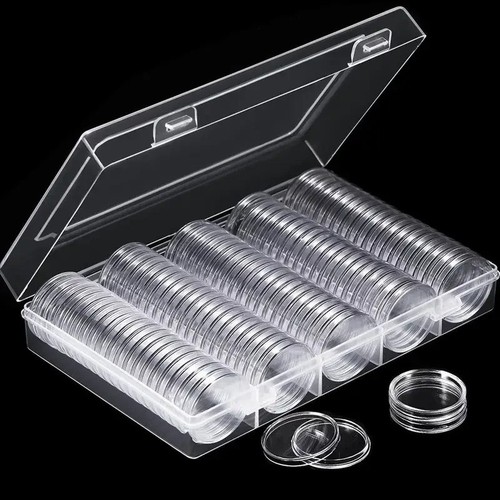 100pcs clear coin - coin, capsule