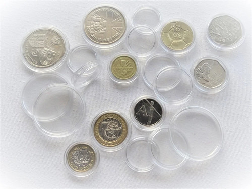 20pcs 18mm round coin - 18mm, capsules
