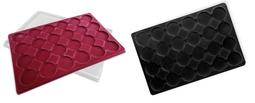 Coin tray with round - with,