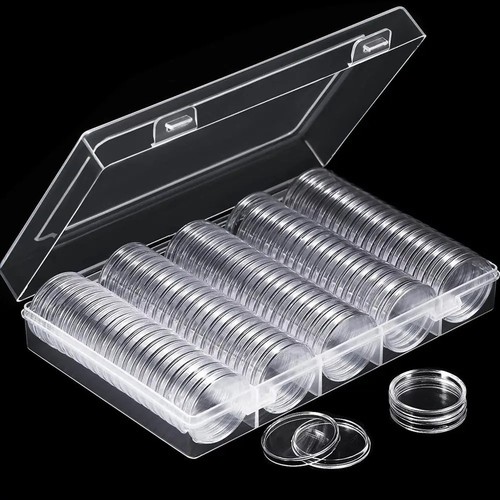100pcs clear coin capsule - coin,