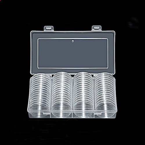 Coin capsules 40mm clear 60pcs - coin,