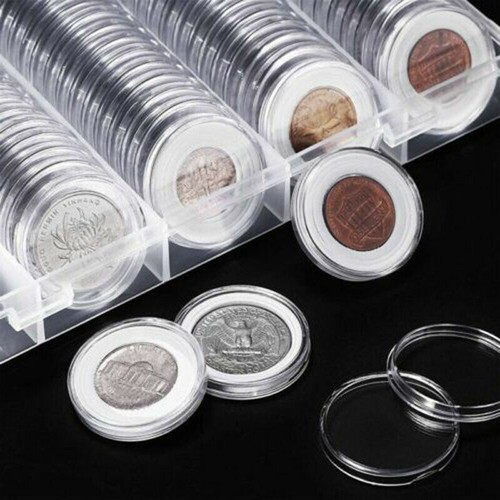 100pcs 25mm clear - 100pcs, coins