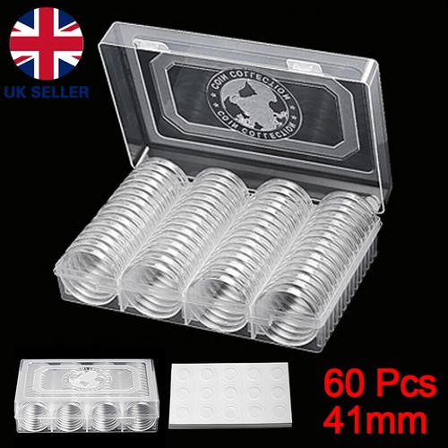 60pcs clear 40mm coin - coin, storage