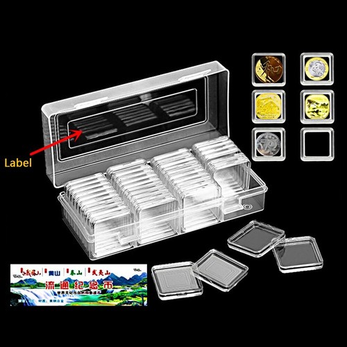 Square clear coin - 40×,