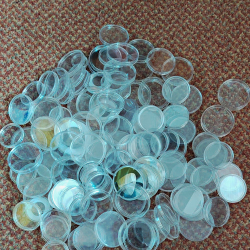 Clear plastic coin capsule - clear,