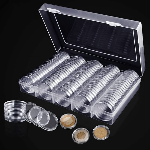100pcs coin cases capsules - 100pcs,
