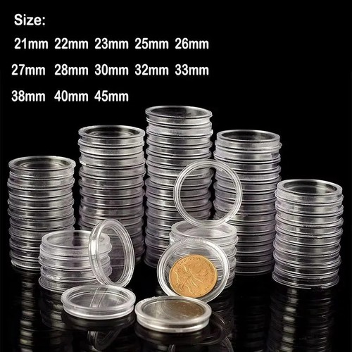 100pcs coin cases capsules - cases,