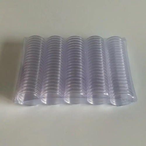 100pcs 25mm transparent coin - transparent,