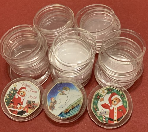 28mm clear coin - 28mm, capsule