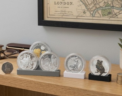 1oz silver coin display - silver,