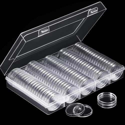 60pcs clear coin capsules - coin,