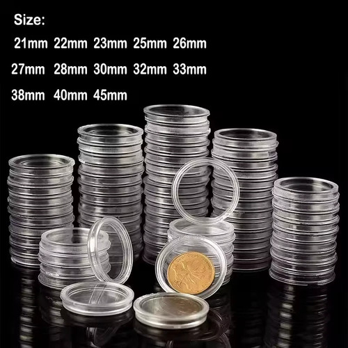 100pcs coin cases capsules - 100pcs,