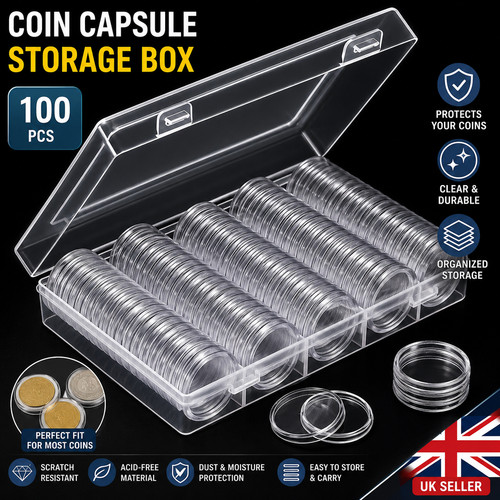 100pcs clear coin - coin, capsule