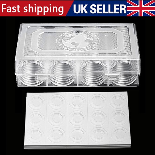 60pcs 40mm clear coin - clear,