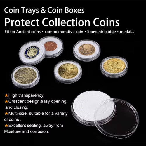 100pcs coin cases capsules - coin,